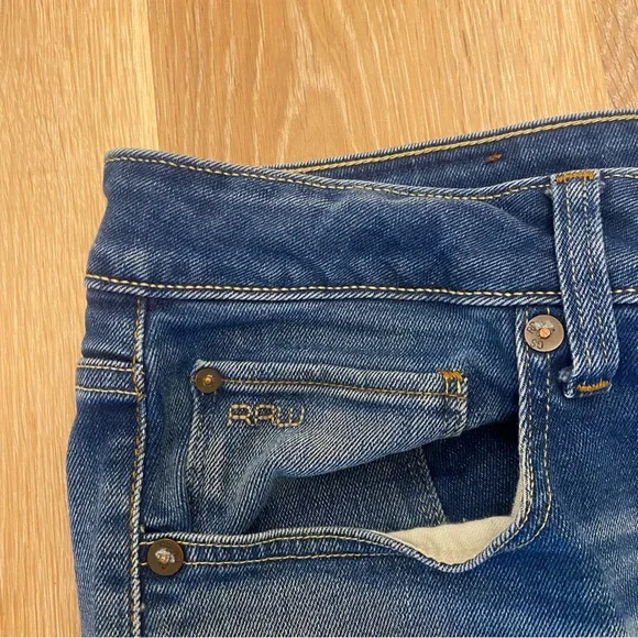 GStar Raw 3301 Slim Denim Jeans 32x32 Button Fly Classic Whiskered - Picture 6 of 9